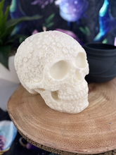 Load image into Gallery viewer, Fresh Sage &amp; Driftwood Giant Sugar Skull Candle