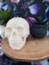 Load image into Gallery viewer, Champagne &amp; Strawberries Giant Sugar Skull Candle