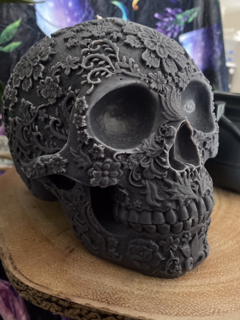 Frankincense Giant Sugar Skull Candle