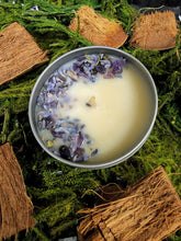 Load image into Gallery viewer, Amethyst &amp; Amethyst Scent Tin Candle