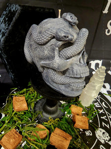 Lemon Grass & Sage Giant Medusa Skull Candle