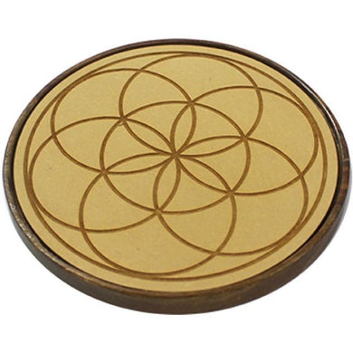 Wooden Grid Board Seed of Life Prosperity 15cm