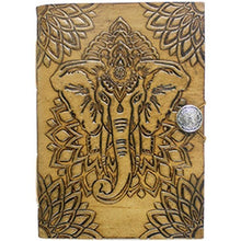 Load image into Gallery viewer, Elephant with Button Leather Journal 12.7 X 17.7CM