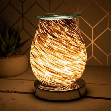 Aroma Lamp Oil Burner - Mosaic Swirl Glitter Electric