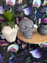 Load image into Gallery viewer, French Lavender Giant Sugar Skull Candle