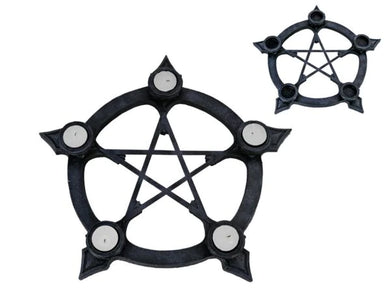 Incense - Tealight Holder Pentacle Black 40cm
