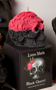 Aronia Berry & Hempseed Filigree Skull Candle
