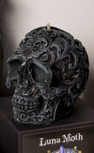 Load image into Gallery viewer, Rose Quartz Filigree Skull Candle