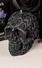 Load image into Gallery viewer, Rose Quartz Filigree Skull Candle