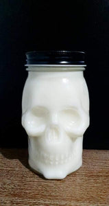 Japanese Honeysuckle Skull Mason Jar