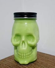 Load image into Gallery viewer, Lemongrass &amp; Sage Skull Mason Jar