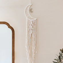 Load image into Gallery viewer, Dreamcatcher Macrame Double Moon 20cm