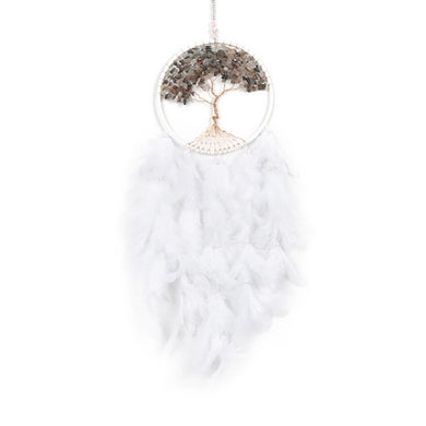 Dreamcatcher Gemstone Tree of Life White 16cm
