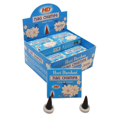 Incense Hari Darshan Cones Nag Champa 10 Pce