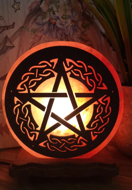 Himalayan Salt Lamp 3D Pentacle 3-4kg 19.5cm