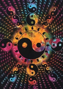 Cotton Tapestry Ying Yang Rainbow 100 x 75cm