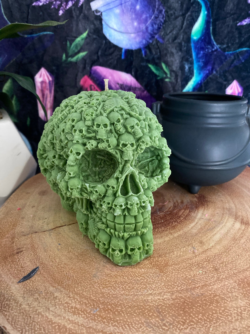 Amethyst Lost Souls Skull Candle