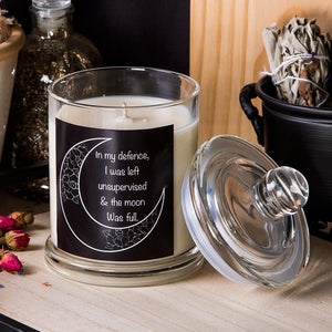 "The Moon was Full " Candle