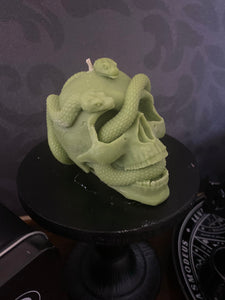 Aronia Berry & Hempseed Medusa Snake Skull Candle