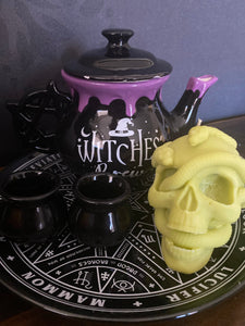 Love Spell Medusa Snake Skull Candle