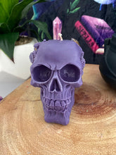 Load image into Gallery viewer, Lime, Basil &amp; Mandarin Steam Punk Skull Candle