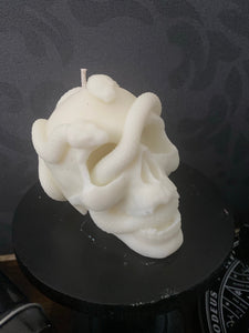 Love Spell Medusa Snake Skull Candle