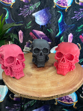 Load image into Gallery viewer, Dark Crystal Rose Skull Candle