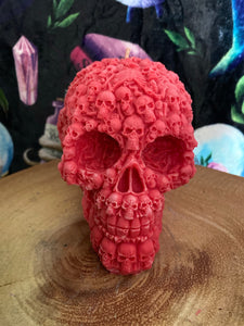 Rainbow Sherbet Lost Souls Skull Candle
