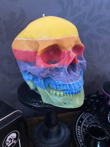 Rose Quartz Giant Anatomical Skull Candle
