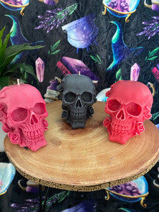 Bergamot & Patchouli Rose Skull Candle