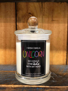 "I Wish I Was Unicorn " Candle