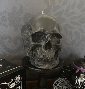 Champagne & Strawberries Giant Anatomical Skull Candle
