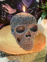 Load image into Gallery viewer, Blue Sage &amp; Seasalt Giant Sugar Skull Candle