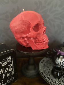 Black Cherry Giant Anatomical Skull Candle