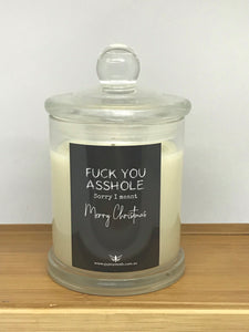 "Merry Christmas A******" Candle