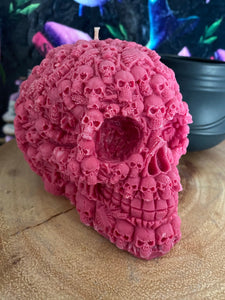 Champagne & Strawberries Lost Souls Skull Candle