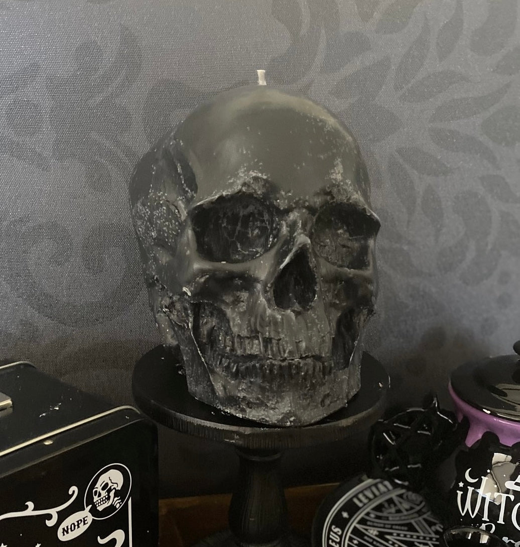 Rose Quartz Giant Anatomical Skull Candle