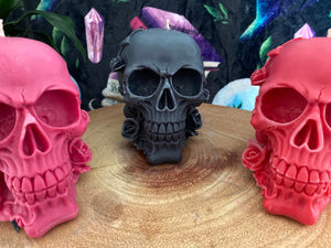 Ancient Ocean Rose Skull Candle