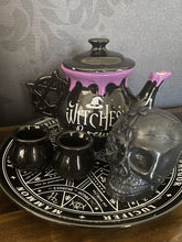 Load image into Gallery viewer, Black Cherry Day of Dead Skull Candle