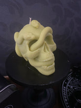 Load image into Gallery viewer, Aronia Berry &amp; Hempseed Medusa Snake Skull Candle