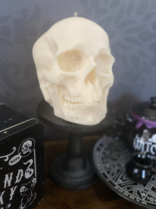 French Lavender Giant Anatomical Skull Candle
