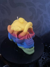 Load image into Gallery viewer, Lime, Basil &amp; Mandarin Medusa Snake Skull Candle
