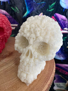 French Lavender Lost Souls Skull Candle