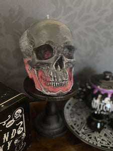 Bubblegum Giant Anatomical Skull Candle