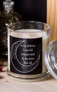 "The Moon was Full " Candle