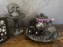 Load image into Gallery viewer, Rose Victorian Day of Dead Skull Candle