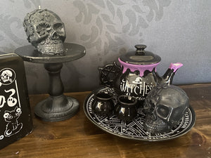 Rose Victorian Day of Dead Skull Candle