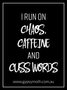 "CHAOS & CAFFEINE" Candle