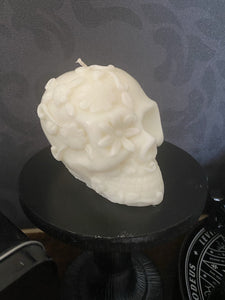Ancient Ocean Day of Dead Skull Candle