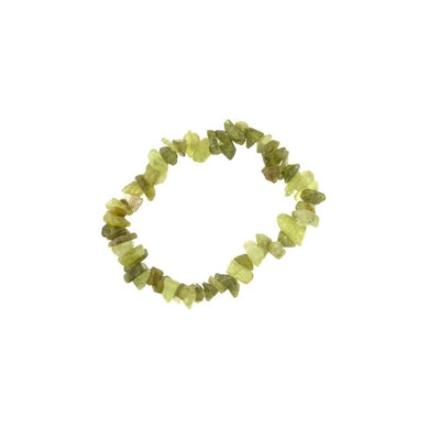 Gemstone Chip Bracelet Green Jade